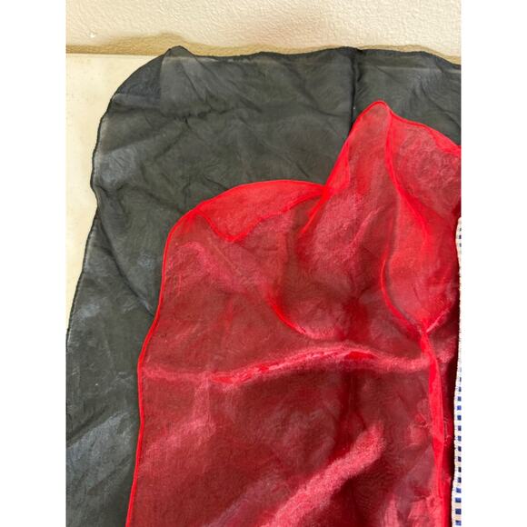 Vintage Nautical‎ Square Scarf Lot Navy Blue Solid Red Sheer Striped Pattern - Picture 2 of 12